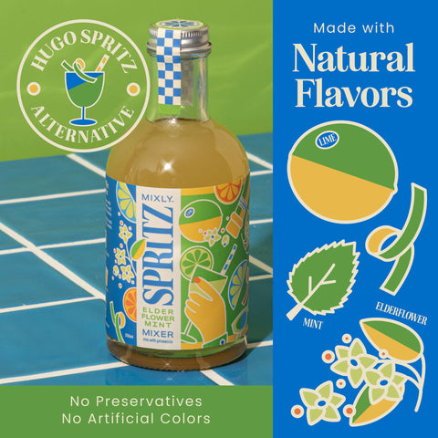 Elderflower Mint Spritz | Non Alcoholic Cocktail & Mocktail Mixer