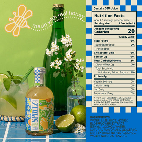 Elderflower Mint Spritz | Non Alcoholic Cocktail & Mocktail Mixer