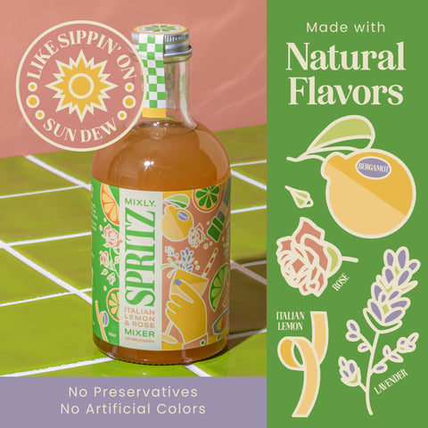 New! Italian Lemon & Rose Spritz | Non Alcoholic Cocktail & Mocktail Mixer