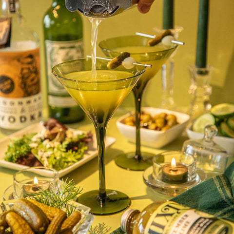 Thanksgiving Appetizer Cocktail Pairing: The Cucumber Dill Pickled Martini Recipe