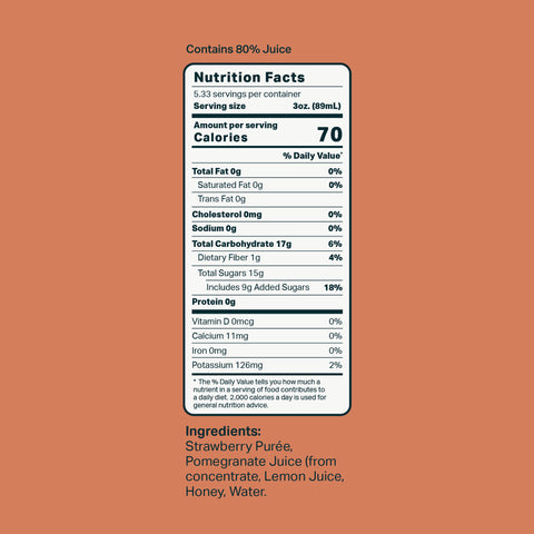 Strawberry Pomegranate Ingredient Label Mixly Cocktail and Mocktail Mixers
