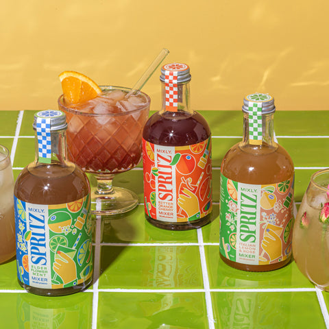 New! Mixly Spritz Mixer Trio | Non Alcoholic Cocktail & Mocktail Gift Set