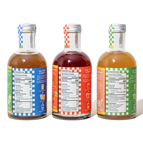 New! Mixly Spritz Mixer Trio | Non Alcoholic Cocktail & Mocktail Gift Set